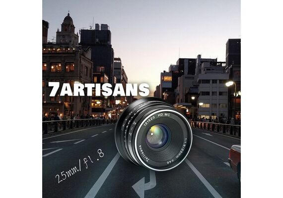 7ARTISANS 25mm f/1.8 para Nikon Z - Preto