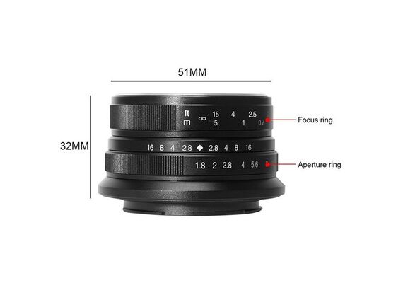 7ARTISANS 25mm f/1.8 para Nikon Z - Preto