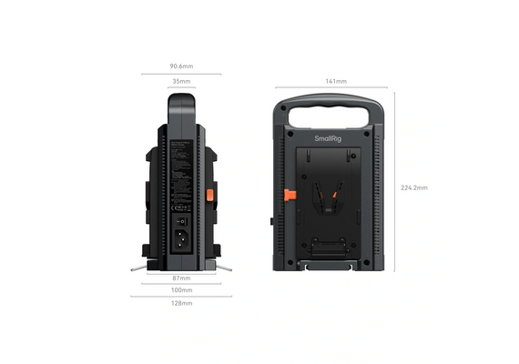 SMALLRIG Carregador Duplo Baterias V-Mount
