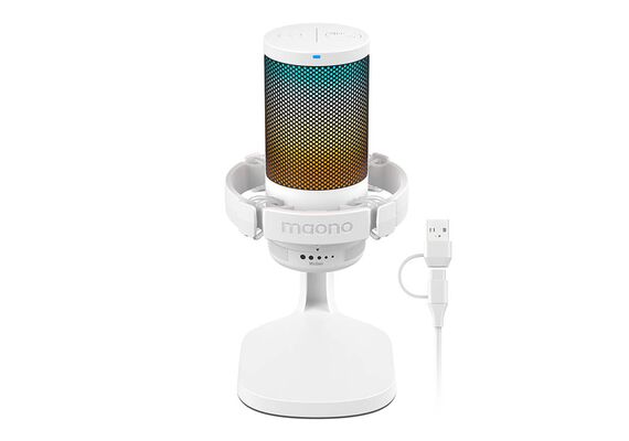 MAONO Microfone Cardióide DGM20 RGB - Branco