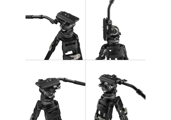 SMALLRIG 4465 Kit Tripé de Carbono FreeBlazer Counterbalance para Vídeo  + Cabeça Fluida AD-Pro8