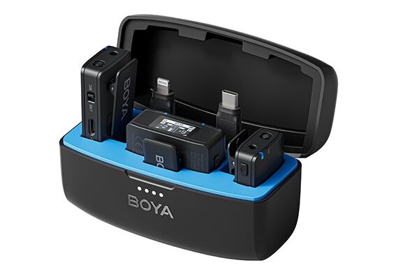 BOYA Microfone Duplo de Lapela com Gravador BOYAMIC