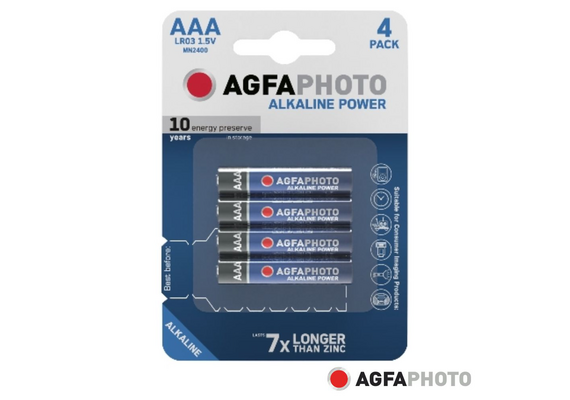 AGFAPHOTO Pilha Alcalina LR03/AAA 1.5V - 4 Unidades