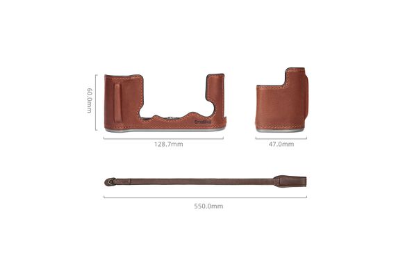 SMALLRIG 4709 Estojo de Couro Fujifilm X-T50 - Castanho