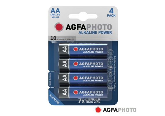 AGFAPHOTO Pilha Alcalina LR6/AA 1.5V - 4 Unidades