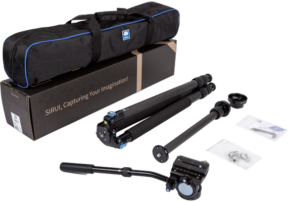 SIRUI Tripé de Carbono R-3213 + Cabeça de Vídeo VH-10