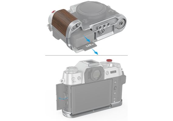 SMALLRIG 4735 L-Shape Grip Madeira Fujifilm X-T50 - Prata
