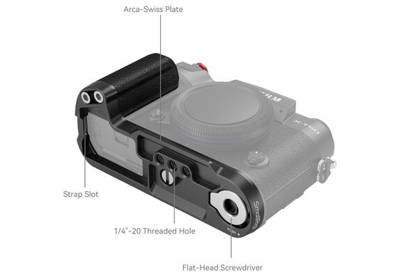 SMALLRIG 4783 L-Shape Grip Silicone Fujifilm X-T50 - Preto