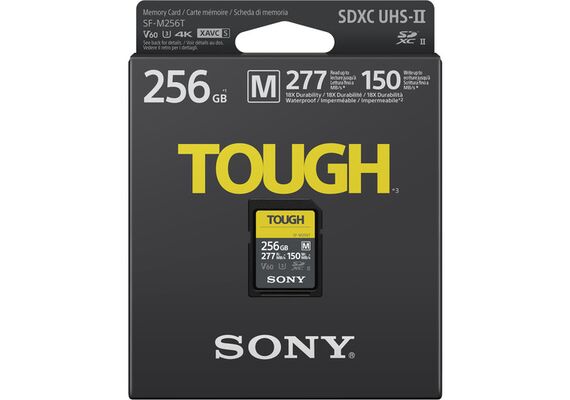 SONY Tough M SDXC SF-M128T 277MB/s Classe 10 V60 U3 UHS-II 4K - 256GB