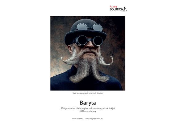 SOLUTION Papel p/ Impressoras a Jato de Tinta - Baryta 300g/m² - Rolo de 61cmx15m