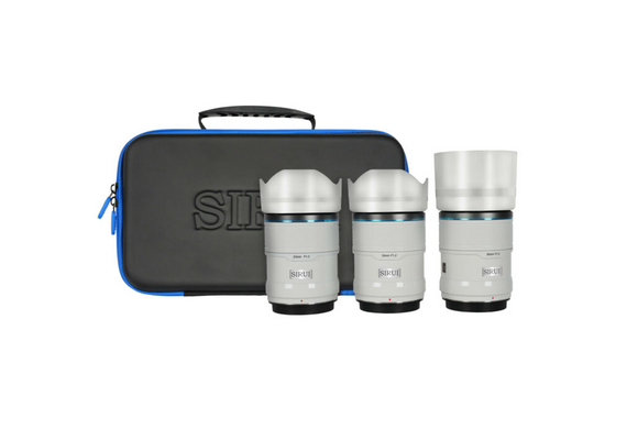 SIRUI Kit Sniper Series 23mm, 33mm, 56mm f/1.2 AF- Fujifilm X (Branco)