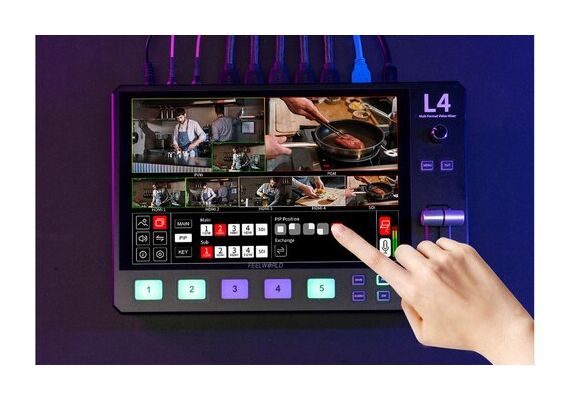 FEELWORLD L4 Multi-Formato Video Mixer 10.1"
