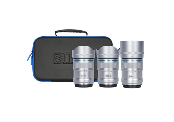 SIRUI Kit Sniper Series 23mm, 33mm, 56mm f/1.2 AF- Sony E (Silver)