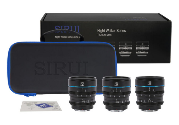 SIRUI Kit Nightwalker 24mm, 35mm, 55mm  T1.2 S35 Canon RF