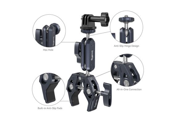 SMALLRIG 3757B Grampo Multifunções com Braço Mágico Cabeça de Bola