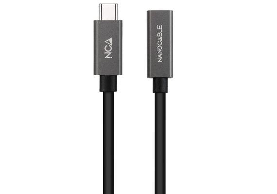 NANOCABLE - Cabo USB-C Macho - USB-C Fêmea (0.5 metros)