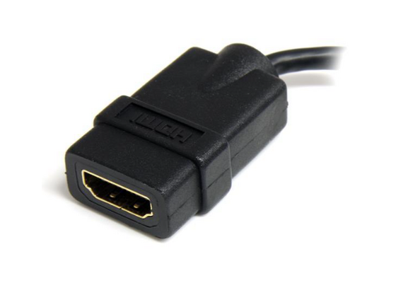 COLORCABLE Conversor Micro-HDMI Macho para HDMI Femea - 12cm