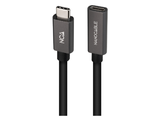 NANOCABLE - Cabo USB-C Macho - USB-C Fêmea (0.5 metros)