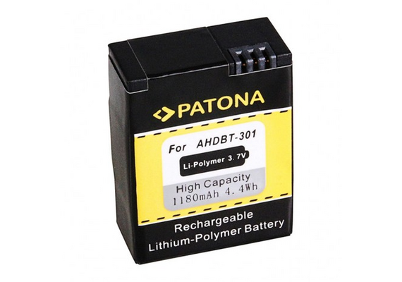 PATONA Bateria Li-Polymer para GoPro Hero3 e 3+ 1180mAh