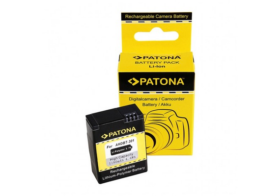 PATONA Bateria Li-Polymer para GoPro Hero3 e 3+ 1180mAh