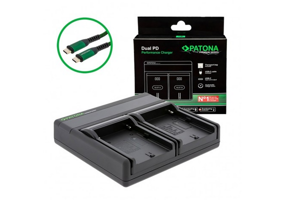 PATONA Carregador Dual PD Premium para NP-F e NP-FM