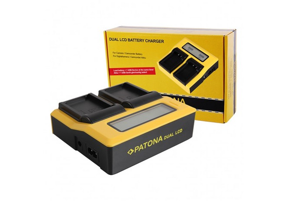 PATONA Carregador Duplo LCD para Fuji NP-T125