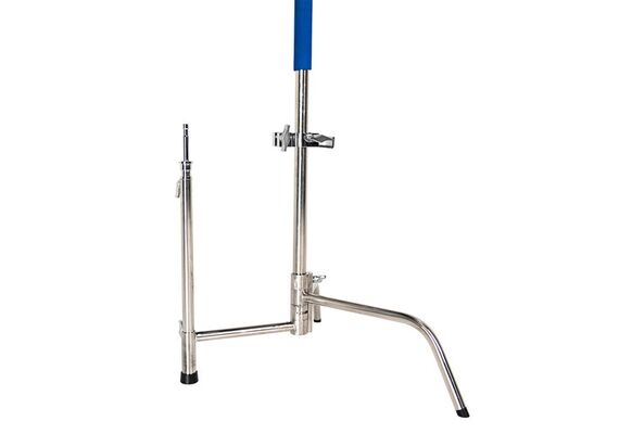 SAVAGE Kit C-Stand Aço Inoxidável 290cm com Braço Inclinável e Fundo Branco