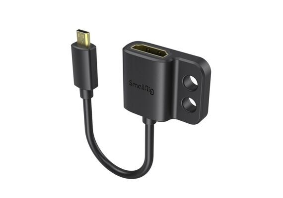 SMALLRIG 3021 Cabo Adaptador Ultra Slim 4K Micro HDMI Macho p/ Full HDMI Fêmea