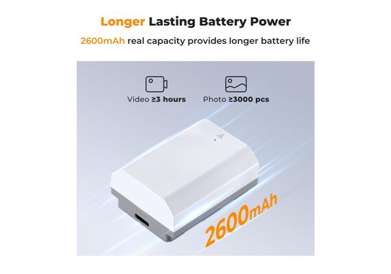 K&F CONCEPT Bateria com Carregamento USB-C NP-Z100 2400mAh