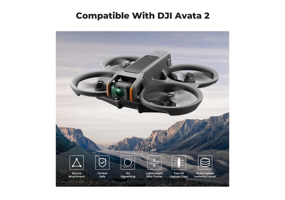 K&F CONCEPT Kit Filtros UV+PL+ND4+ND8+ND16+ND32 para DJI Avata 2