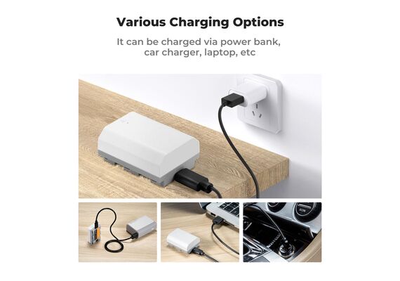K&F CONCEPT Bateria com Carregamento USB-C NP-Z100 2400mAh