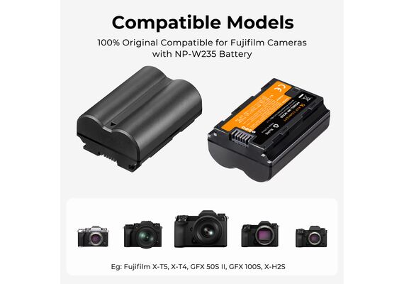 K&F CONCEPT Bateria NP-W235 2200mAh