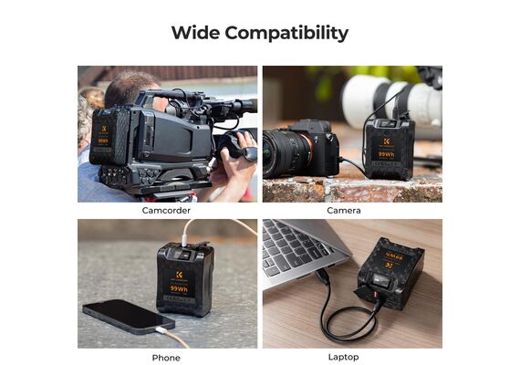K&F CONCEPT Bateria 99Wh V-Mount 6700mAh