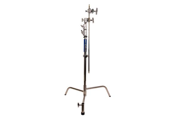 SAVAGE Kit C-Stand Aço Inoxidável 290cm com Braço Inclinável e Fundo Branco