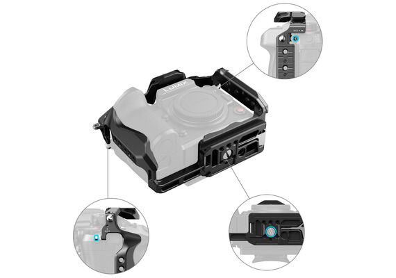 SMALLRIG 4824 Cage HawkLock Quick Release para Panasonic Lumix GH7/GH6