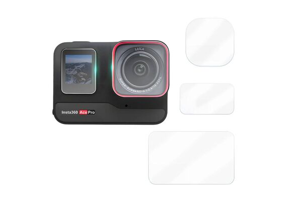 TELESIN Kit de Proteção de Vidro Temperado para Insta360 Ace Pro