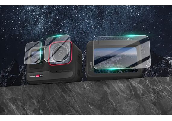 TELESIN Kit de Proteção de Vidro Temperado para Insta360 Ace Pro