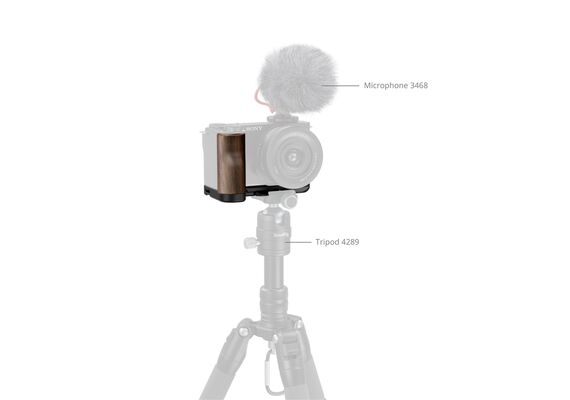 SMALLRIG 4864 L-Bracket com Punho de Madeira para Sony ZV-E10 II