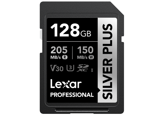 LEXAR Professional SDXC Silver Plus 205MB/s U3 UHS-I 4K - 128GB