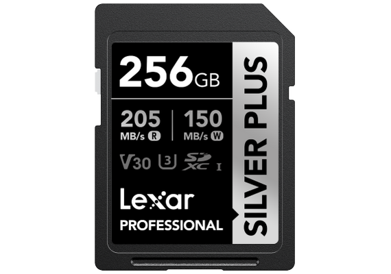 LEXAR Professional SDXC Silver Plus 205MB/s U3 UHS-I 4K - 256GB