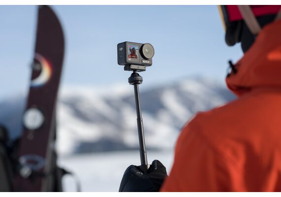 DJI Mini Extension Rod para Osmo Action 5 Pro / Osmo Action 4 / Osmo Action 3Pronto para qualquer cenário de filmagem com um tripé embutido na parte inferior. Um design de junta esférica na parte superior torna o ajuste rápido e conveniente.