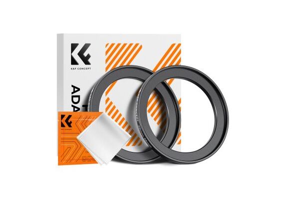 K&F CONCEPT Adaptador de Filtro Step-Up 49mm - 58mm + 2 Panos de Limpeza