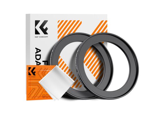 K&F CONCEPT Adaptador de Filtro Step-Up 55mm - 67mm + 2 Panos de Limpeza