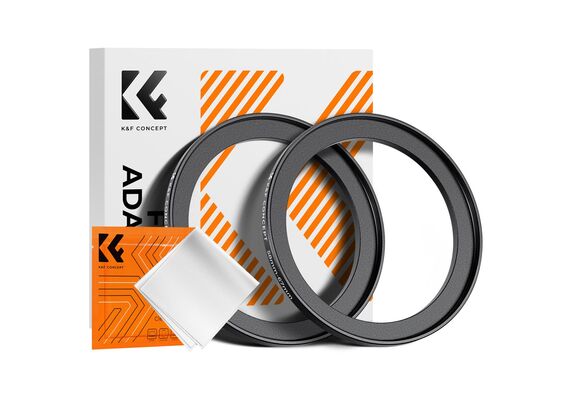 K&F CONCEPT Adaptador de Filtro Step-Up 58mm - 67mm + 2 Panos de Limpeza