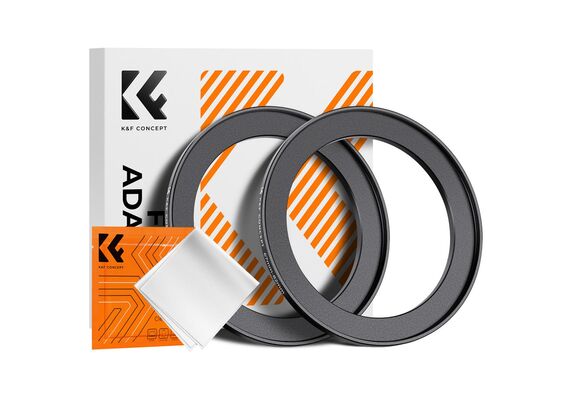 K&F CONCEPT Adaptador de Filtro Step-Up 67mm - 82mm + 2 Panos de Limpeza