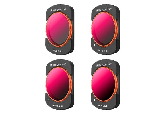 K&F CONCEPT Kit Filtros Magnéticos ND8/PL + ND16/PL + ND32/PL + ND64/PL para DJI Osmo Pocket 3