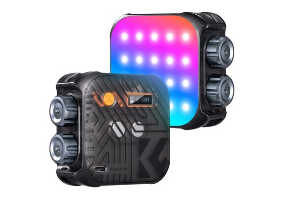K&F CONCEPT Iluminador LED RGB - Preto