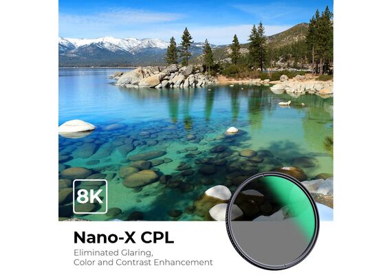 K&F CONCEPT Filtro Polarizador Nano-X MRC CPL 55mm