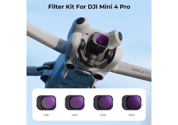 K&F CONCEPT Kit Filtros ND8+ND16+ND32+ND64 para DJI Mini 4 Pro