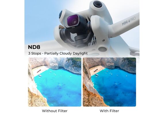 K&F CONCEPT Kit Filtros ND8+ND16+ND32+ND64 para DJI Mini 4 Pro